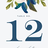 "Our Something Blue" - Table Numbers in Ocean by AK Graphics - Detail