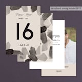 "love is strong" - Table Numbers in Onyx by Aspacia Kusulas - Back of Card Options