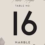"love is strong" - Table Numbers in Onyx by Aspacia Kusulas - Detail