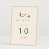 "Blue Ridge" - Table Numbers in Pine by Amy Kross - Folded