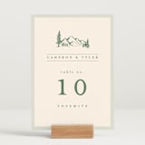 "Blue Ridge" - Table Numbers in Pine by Amy Kross - Displayed (stand not included)