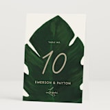 "Palm" - Table Numbers in Classic Palm by Kaydi Bishop - Folded