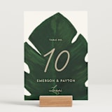 "Palm" - Table Numbers in Classic Palm by Kaydi Bishop - Displayed (stand not included)