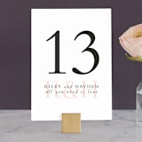 "over and over" - Table Numbers in Soft Peach by Lea Delaveris - Front