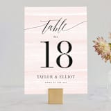 "Effervescent" - Table Numbers in Blush by Kristie Kern - Front