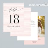 "Effervescent" - Table Numbers in Blush by Kristie Kern - Back of Card Options