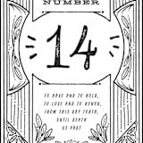 "Ink Detailing Frame" - Table Numbers in Ink by Shiny Penny Studio - Detail