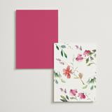 "Spring Wildflowers" - Table Numbers in Pink Floral by Mere Paper - Back of Card Options