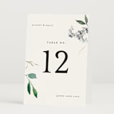 "Spring Wildflowers" - Table Numbers in Pink Floral by Mere Paper - Folded