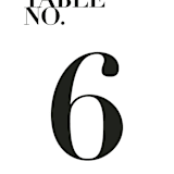 "The Minimalist" - Table Numbers in Pearl by Kelly Schmidt - Detail