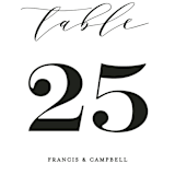 "Simple Elegance" - Table Numbers in Tuxedo by Phrosné Barwood - Detail