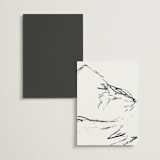 "Sketched Mountains" - Table Numbers in Snow by Mere Paper - Back of Card Options