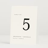"Sketched Mountains" - Table Numbers in Snow by Mere Paper - Folded