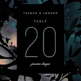 "Midnight Garden" - Table Numbers in Midnight by Lori Wemple - Detail