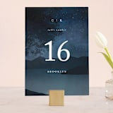 "Coastal Nights" - Table Numbers in Midnight by Kelly Schmidt - Front