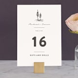 "Mountains" - Table Numbers in Ivory by Anastasia Makarova - Front