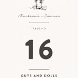 "Mountains" - Table Numbers in Ivory by Anastasia Makarova - Detail