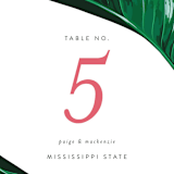 "Mod Palm" - Table Numbers in Pearl by Erin Hodges - Detail