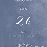 "Ornate" - Table Numbers in Indigo by Nazia Hyder - Detail