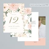 "Garden Wedding" - Table Numbers in Blush by Susan Moyal - Back of Card Options