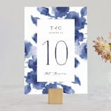 "Cornflower Wedding" - Table Numbers in Periwinkle by Chris Griffith - Front