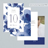 "Cornflower Wedding" - Table Numbers in Periwinkle by Chris Griffith - Back of Card Options