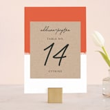 "Joyfully Ever After" - Table Numbers in Tangerine by Faith Harlow - Front