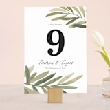 "Olive Branch" - Table Numbers in Olive by Wildfield Paper Co - Front