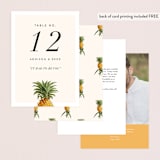 "Party in Paradise" - Table Numbers in Pineapple by Erin Hodges - Back of Card Options
