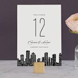 "Big City - Houston" - Table Numbers in Light Taupe by Hooray Creative - Front