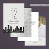 "Big City - Houston" - Table Numbers in Light Taupe by Hooray Creative - Back of Card Options