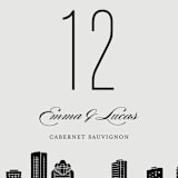 "Big City - Houston" - Table Numbers in Light Taupe by Hooray Creative - Detail