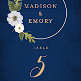 "Floral Ring" - Table Numbers in Atlantic by Karidy Walker - Detail