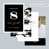 "Perspective" - Table Numbers in Noir by Kimberly FitzSimons - Back of Card Options