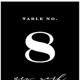 "Perspective" - Table Numbers in Noir by Kimberly FitzSimons - Detail