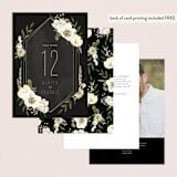 "jewel" - Table Numbers in Onyx by Susan Moyal - Back of Card Options