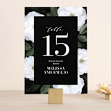 "Heirloom Roses" - Table Numbers in Ebony by Jill Means - Front