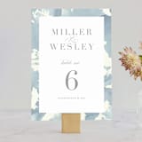 "Reverie" - Table Numbers in Periwinkle by Sara Hicks Malone - Front