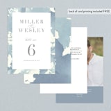 "Reverie" - Table Numbers in Periwinkle by Sara Hicks Malone - Back of Card Options