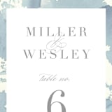 "Reverie" - Table Numbers in Periwinkle by Sara Hicks Malone - Detail