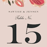 "Sawyer" - Table Numbers in Cloisonné by Melanie Kosuge - Detail