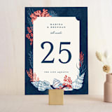 "Deep Blue" - Table Numbers in Deep Blue by Paper Sun Studio - Front