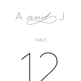"Forever And" - Table Numbers in Black Tie by Kim Dietrich Elam - Detail