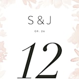 "Ethereal Bouquet" - Table Numbers in Blush by Petra Kern - Detail