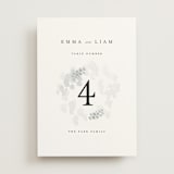 "A Thousand Years" - Table Numbers in Classic White by Design Lotus - Front