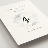 "A Thousand Years" - Table Numbers in Classic White by Design Lotus - Detail