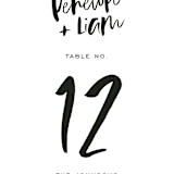 "Love Actually" - Table Numbers in Onyx by Design Lotus - Detail