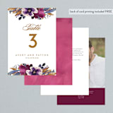"Fall romance" - Table Numbers in Jewelled by Creo Study - Back of Card Options