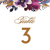 "Fall romance" - Table Numbers in Jewelled by Creo Study - Detail