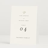 "Sense and Sensibility" - Table Numbers in Cloud by Design Lotus - Folded